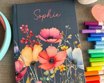 Personalized Journal for Girls Custom Kids Notebook Kids Journal Custom Name Journal Gift for Niece Birthday Tween Kids