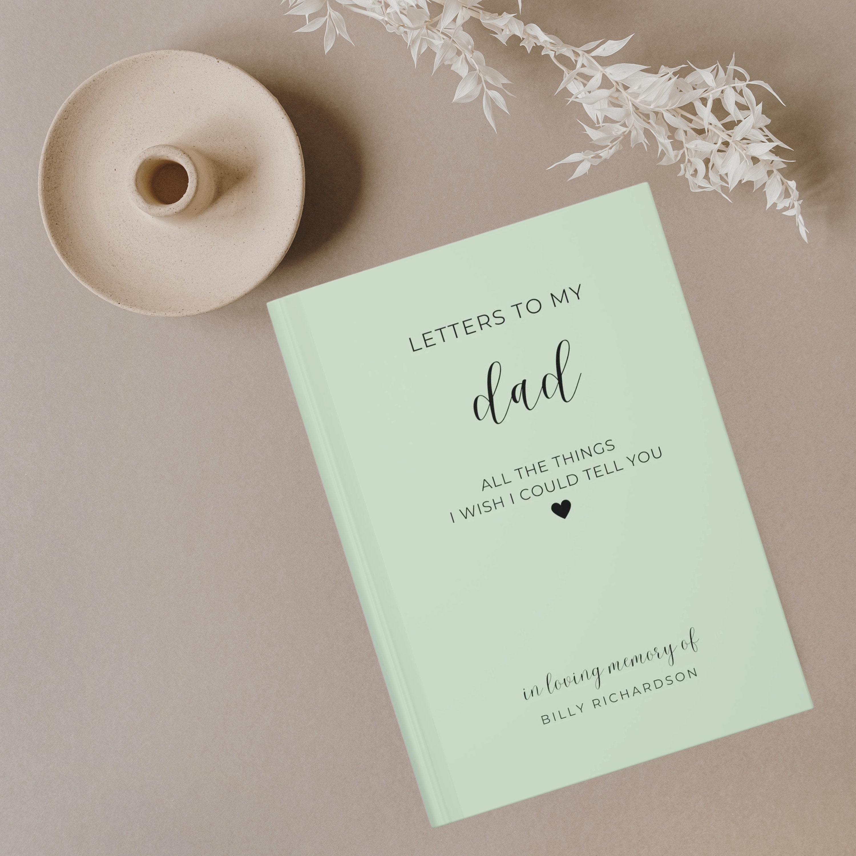Loss of Father Memorial Gift Journal, Dad Loss Grief Journal Gift, Letters to My Dad in Heaven Sympathy Gift, Letters to my Father, Memorial