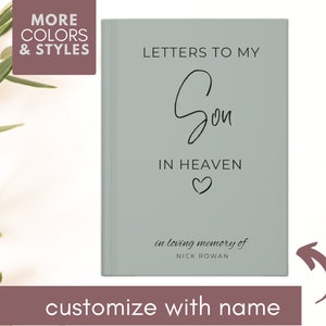 Diario conmemorativo del regalo de la pérdida del hijo, Cartas a mi hijo en el cielo, Regalo conmemorativo para el hijo, Regalo de duelo del hijo, Regalo de simpatía del hijo, Querido hijo