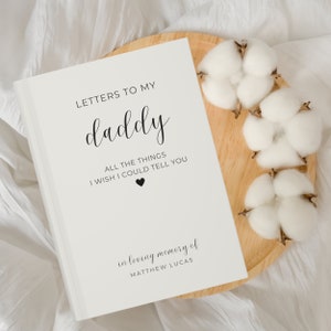 Diario de regalo conmemorativo por la pérdida de papá, diario de duelo por la pérdida de papá, cartas a mi papá en el cielo, regalo de condolencias, padre en el cielo, regalo por la pérdida de un padre