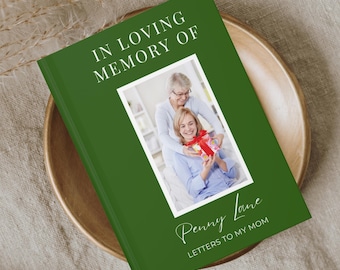 Cadeau perte de maman, cadeau commémoratif de maman personnalisé, journal de deuil personnalisé, lettres à maman cadeau de sympathie cadeau perte de mère deuil de maman