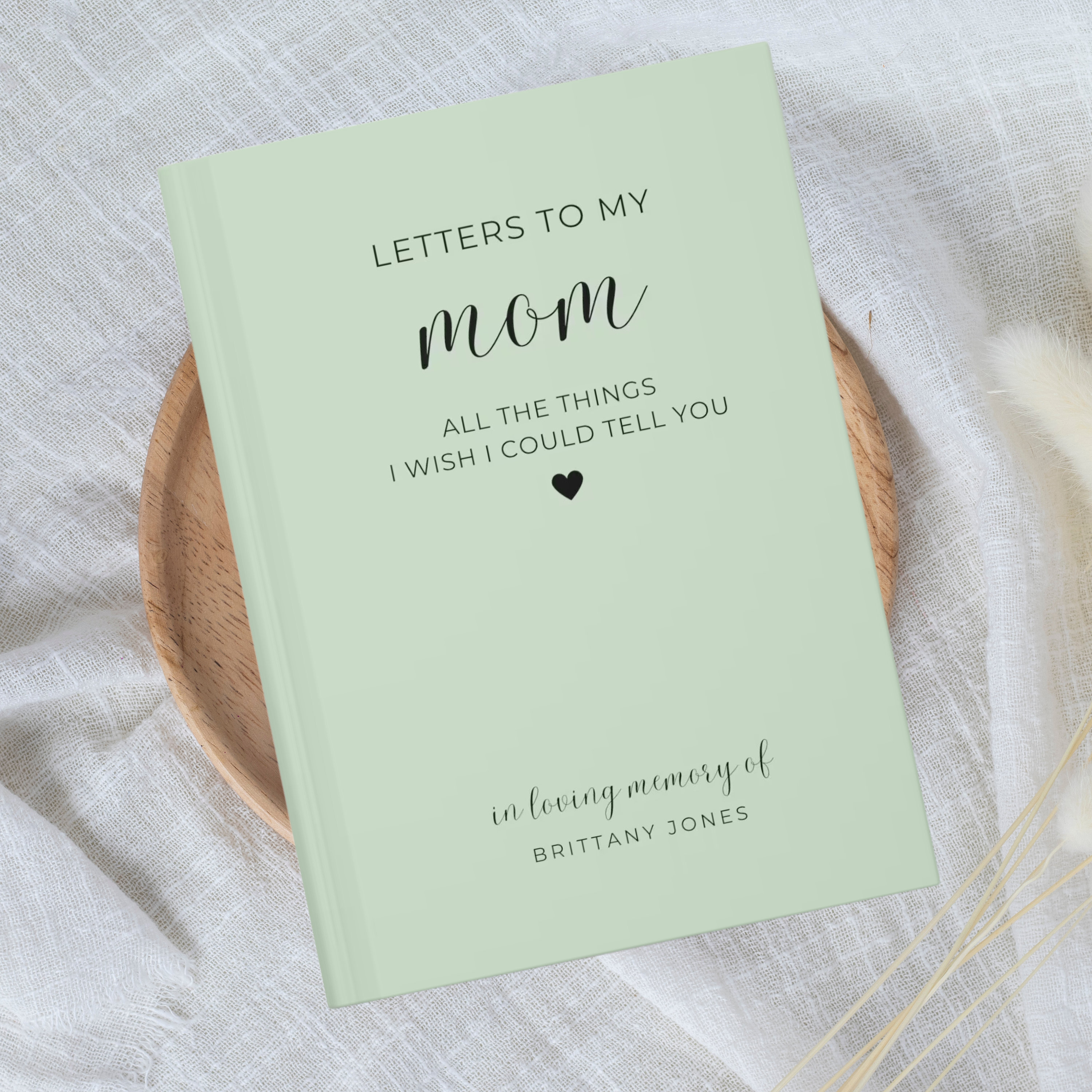 Loss of Mother Memorial Gift, Letters to My Mom in Heaven Notebook, Mom Loss Grief Journal, Sympathy Gift Personalized Notebook Bereaved