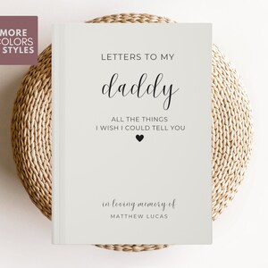 Cartas a mi papá, diario de regalo conmemorativo, regalo para hijo e hija en duelo, diario de duelo personalizado para niños, cuaderno de simpatía para papá y el cielo