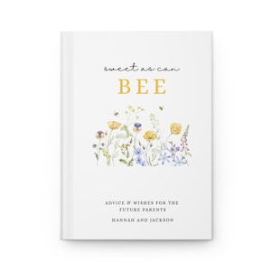 Livre d'or pour une baby shower sur le thème des abeilles, vœux pour bébé abeille, décoration personnalisée pour une baby shower sur le thème des abeilles, livre d'or personnalisé avec le nom de la future maman image 11