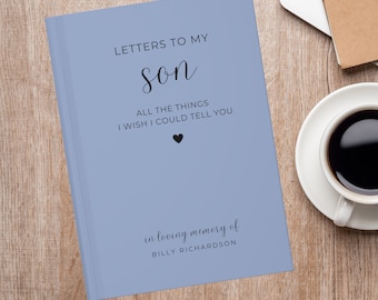 Loss of Son Memorial Gift Journal, Grief Journal, Sympathy Gift, Letters to My Son In Heaven, Loss of Son Gift, In Loving Memory, Condolence