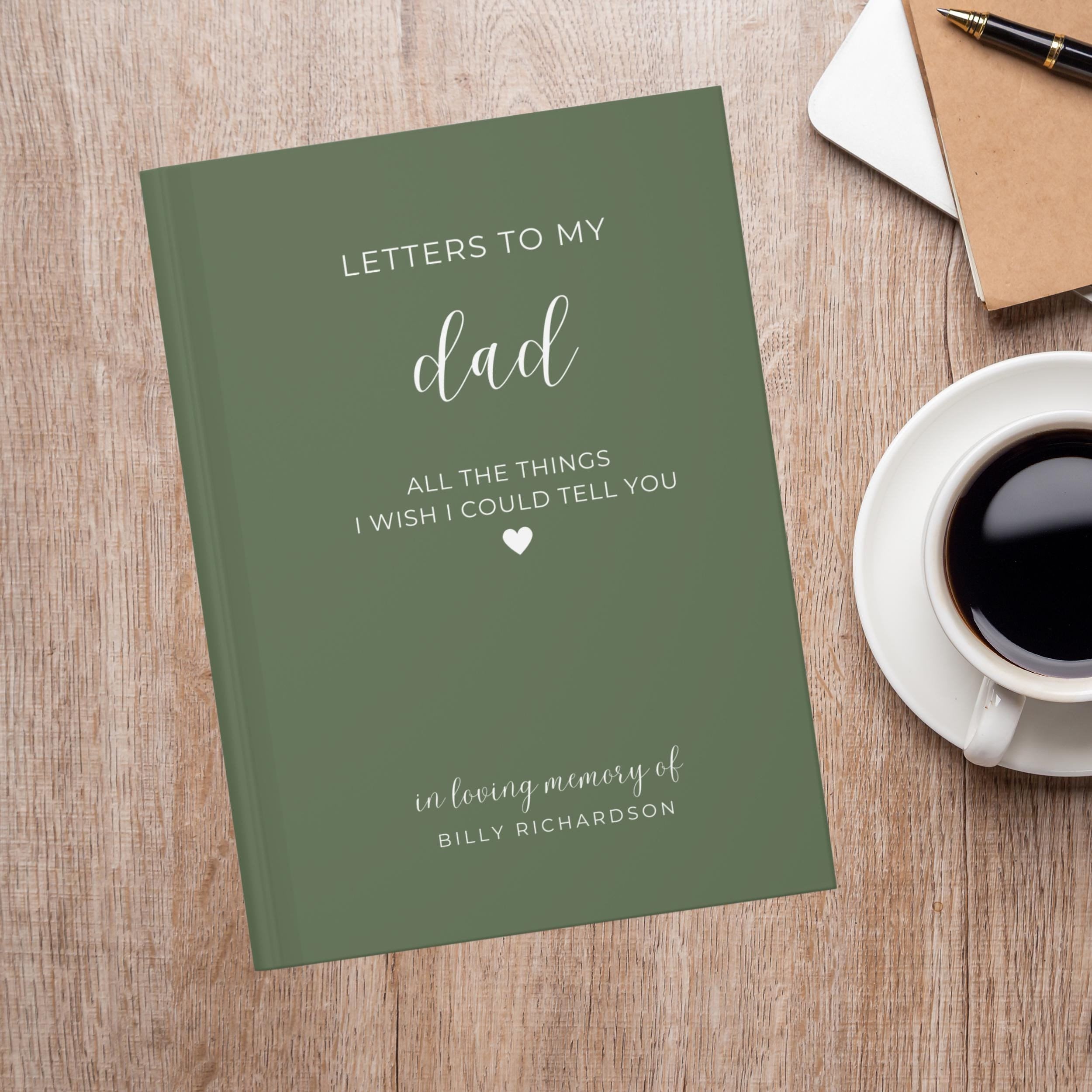 Loss of Father Memorial Gift Journal, Dad Loss Grief Journal Gift, Letters to My Dad in Heaven Sympathy Gift, Letters to my Father, Memorial