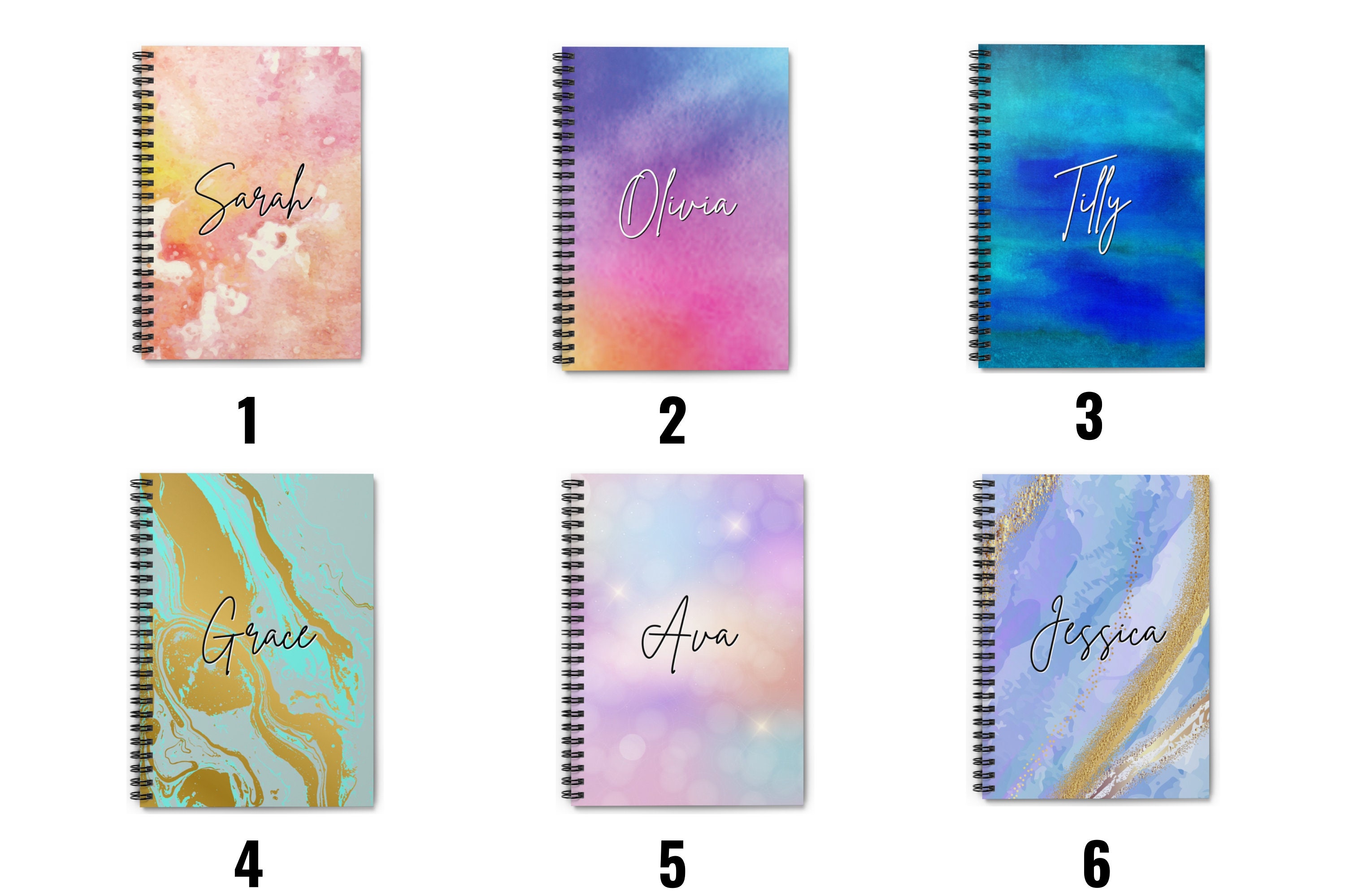 Personalized Notebook Custom Name Notebook Back To School Etsy