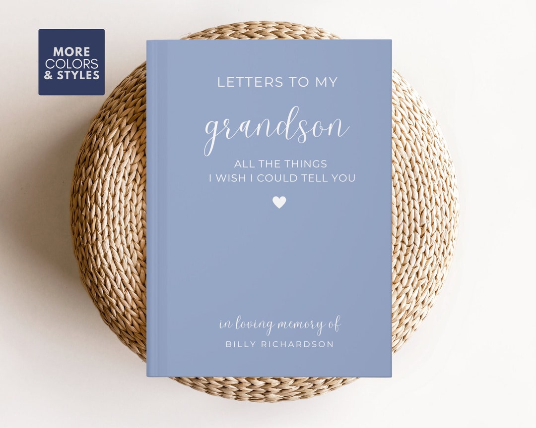 Loss of Grandson Memorial Gift Journal, Grandson Grief Journal Grandson