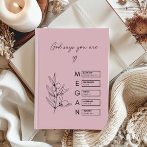 Name Christian Gifts for Women Bible Verse Journal Religious Gifts Sister in Christ Best Friend Birthday Inspirational Affirmation God Says
