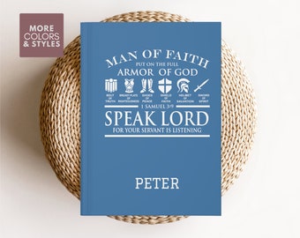 Notes de sermon homme cahier de prières journal personnalisé nom journal de l'équipe du ministère cadeau papa frère fils cadeau de baptême pasteur foi