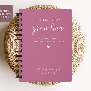 Cartas a mi abuela Regalo conmemorativo, Pérdida del regalo de la abuela, Diario conmemorativo en memoria de la abuela, Diario de duelo de la abuela, Abuela en el cielo,