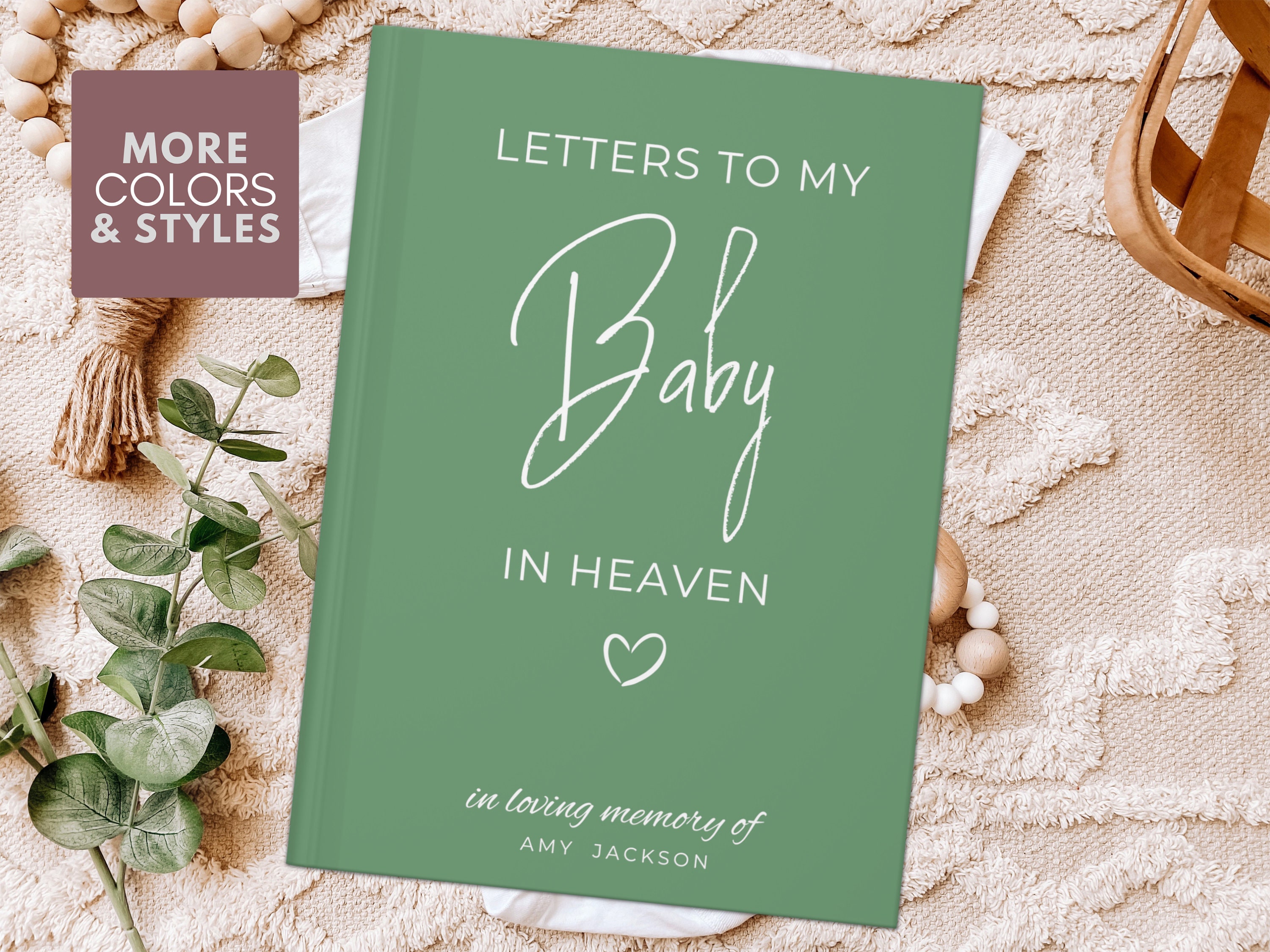 Letters to My Baby In Heaven Infant Loss Gift, Stillborn, Miscarriage Gift, Pregnancy loss gift, Grief Journal, Dear Baby Memorial Journal