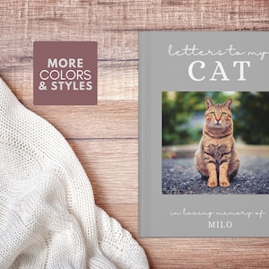 Regalo de pérdida de gato, Diario de duelo Nuestras aventuras Cuaderno de cartas personalizado Duelo de pérdida de gato gatito personalizado, Libro de recuerdos de memoria