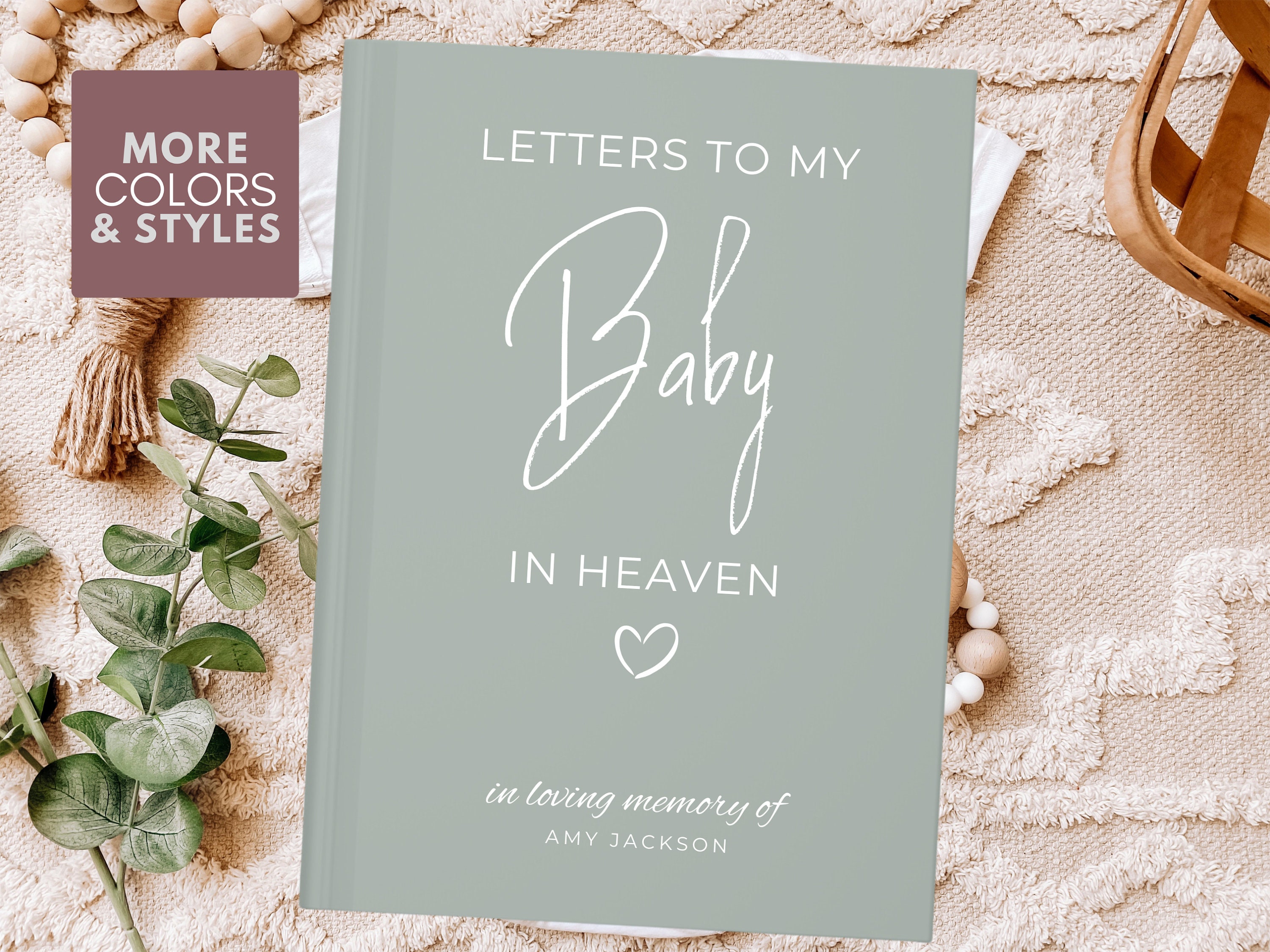 Letters to My Baby In Heaven Infant Loss Gift, Stillborn, Miscarriage Gift, Pregnancy loss gift, Grief Journal, Dear Baby Memorial Journal