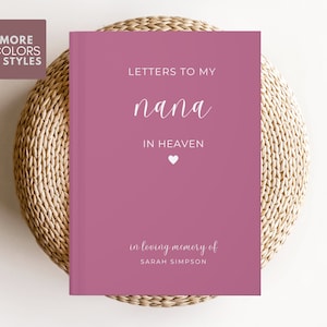 Loss of Nana Memorial Journal Gift, Sympathy Gift Loss of Grandma, Loss of Nana Mothers Day Grief Journal, In loving memory of my Nana