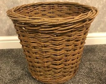 English Willow Waste Paper Basket