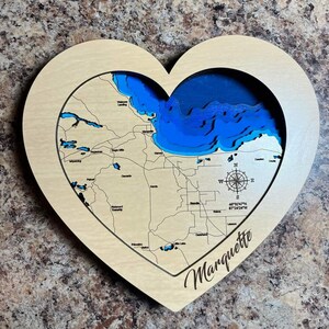 Customized Heart Map svg file for lasers, Valentines gift, Lake map Svg, Glowforge map svg, lake depth map svg, wedding gift,gift for her