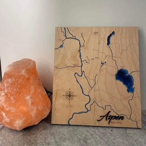 Fichier svg tremble Canada pour lasers, carte côtière Svg, svg de carte Glowforge, carte laser découpée fichier, svg de carte de profondeur de lac, svg de carte de baie, svg de vacances