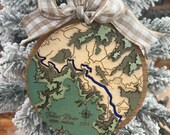 Customized ornament map svg, multilayer ornaments,Holiday gifts, Wedding gift,anniversary gifts, Christmas gift for couple, wedding gift