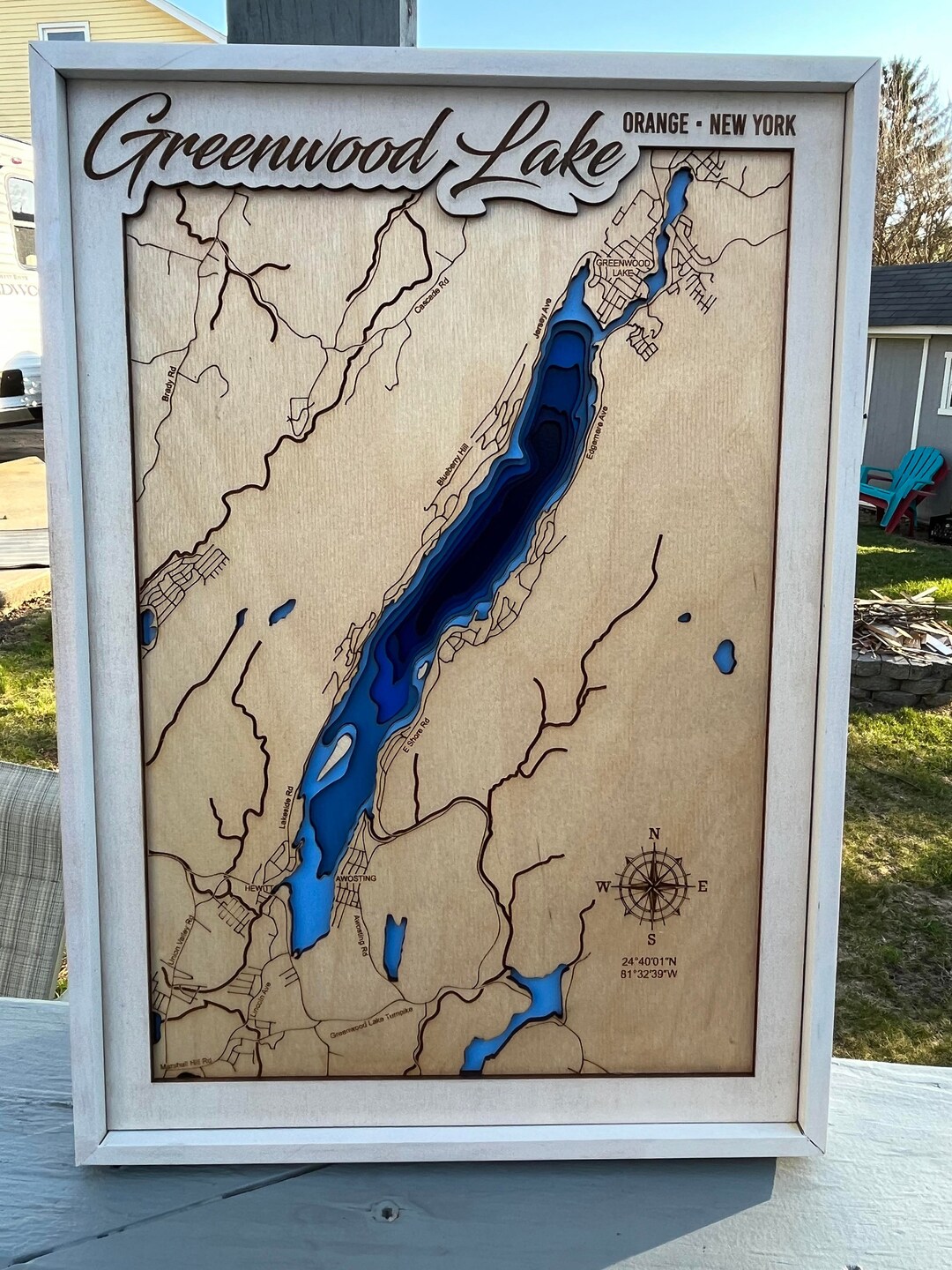 Greenwood Lake New York Svg File for Lasers, Lake Map Svg,