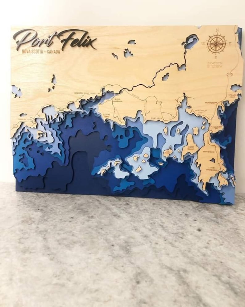 Port Felix Map Glowforge Readycnc Map Laser Cut Map Laser - Etsy Canada