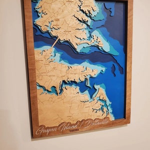 DELTAVILLE VIRGINIA svg file for lasers, Lake map Svg, Glowforge map svg, laser map cut file, lake depth map svg, Lake Depth map