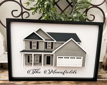 Customized house svg, multilayer house design, Newly Weds gift, New Home owners gift, Realtor closing gift, Christmas gift for couple