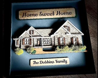 Customized house svg, multilayer house design, Newly Weds gift, New Home owners gift, Realtor closing gift, Christmas gift for couple