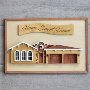 Muttertagsgeschenk maßgeschneiderte SVG-Datei, Mama Geschenk, Glowforge-Datei, Familiengeschenk, neues Zuhause Geschenk, neues Haus, Maklergeschenk, Vatertagsgeschenk,