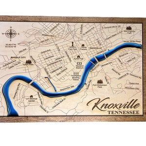 KnoxvilleeTennessee svg Kartendatei, See Karte svg, Glowforge svg-Datei, Laser geschnitten Kartendatei, See Tiefe Karte svg, See Tiefe Karte, Laser See Karte svg