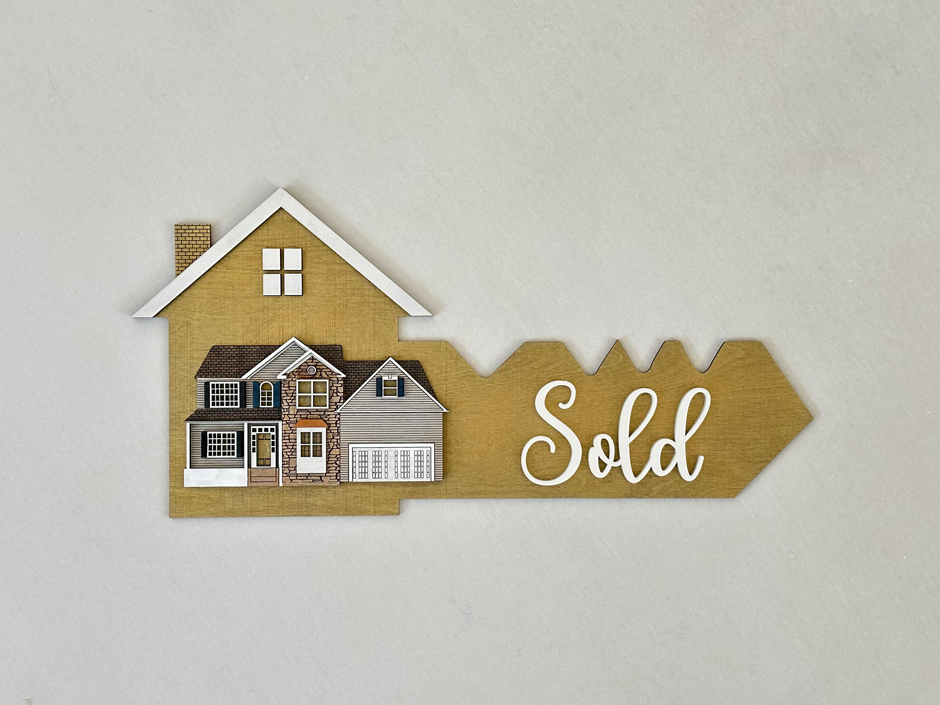 Rectagle Realtor Key Customized Realtor Key House Svg, Multilayer House Design, New Home ...