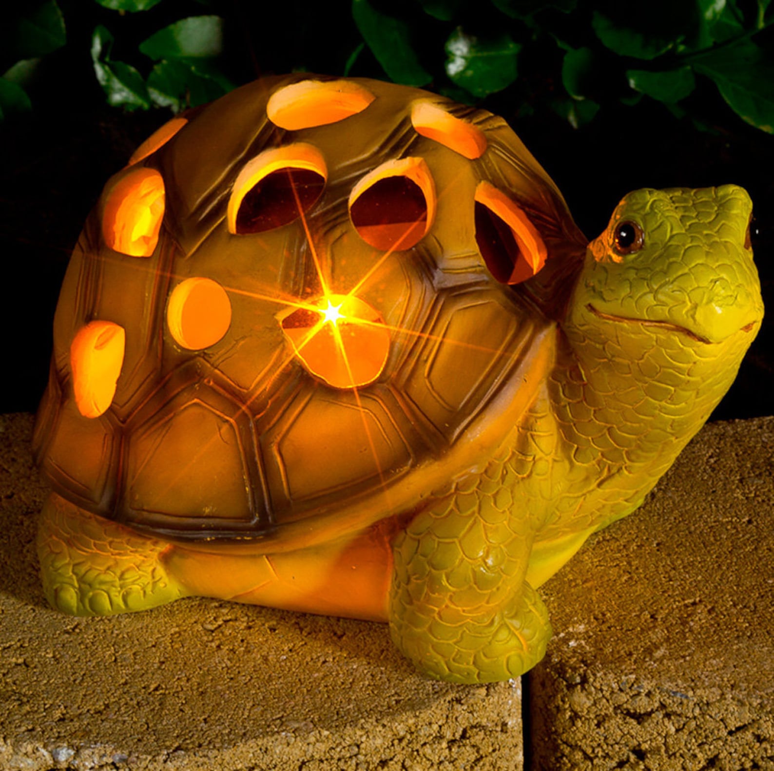 Turtle Solar Powered LED Outdoor Decor Garden Light Etsy