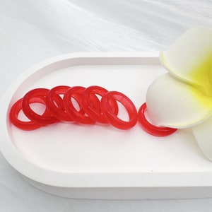 Genuine Red Jade Band Ring ,good luck good for gift