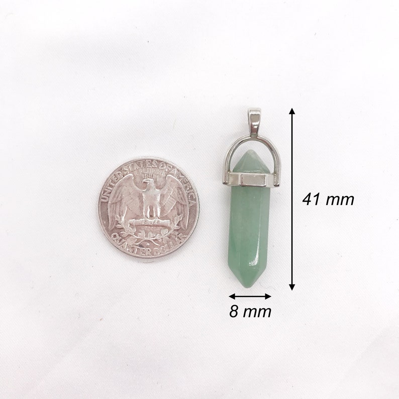 White Gold Crystal Gemstone Point Necklace Genuine Amethyst Etsy