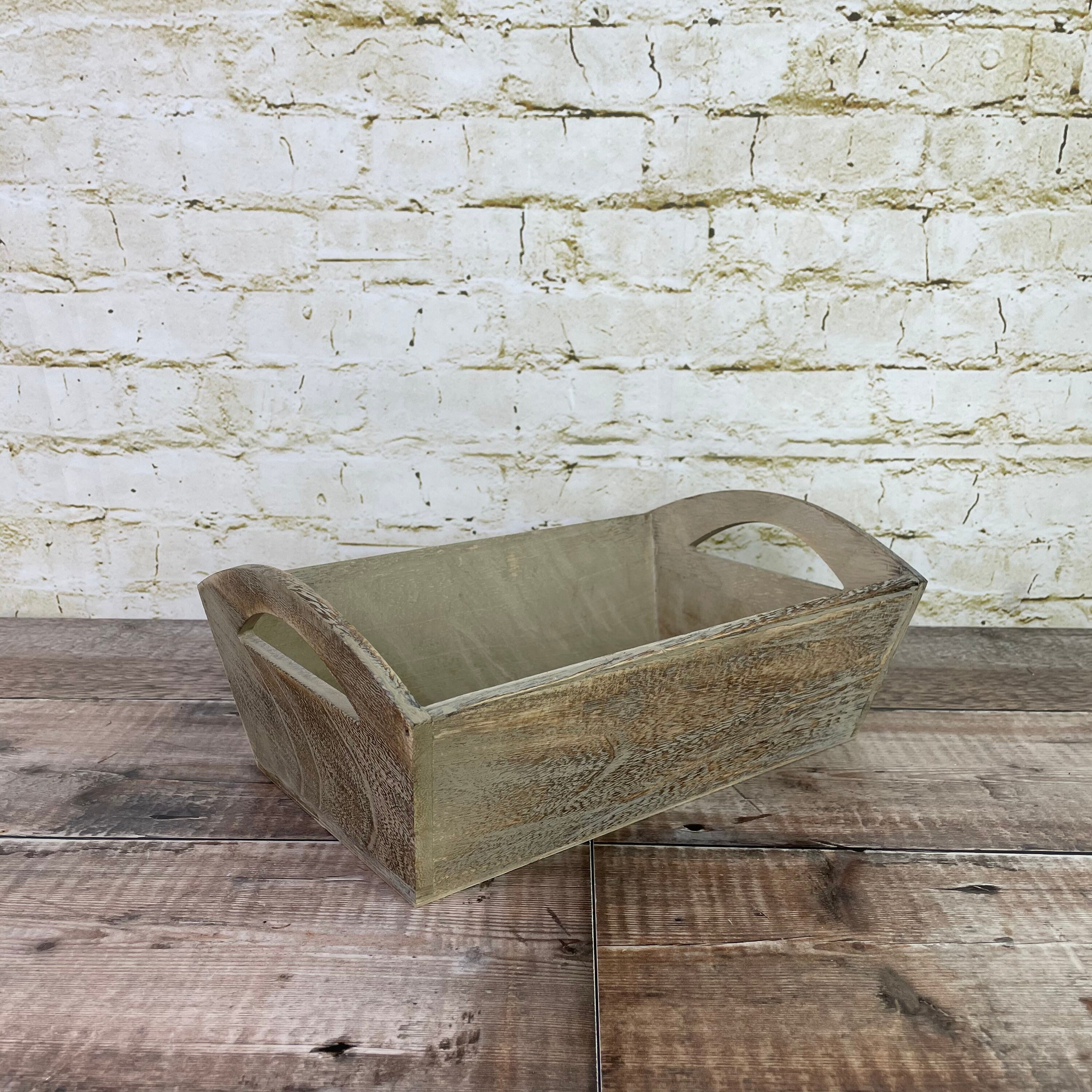 Cesta de almacenamiento de madera de efecto roble / Bandeja de | Etsy