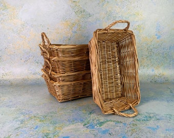 Set of 5 Storage Baskets in Willow Wicker