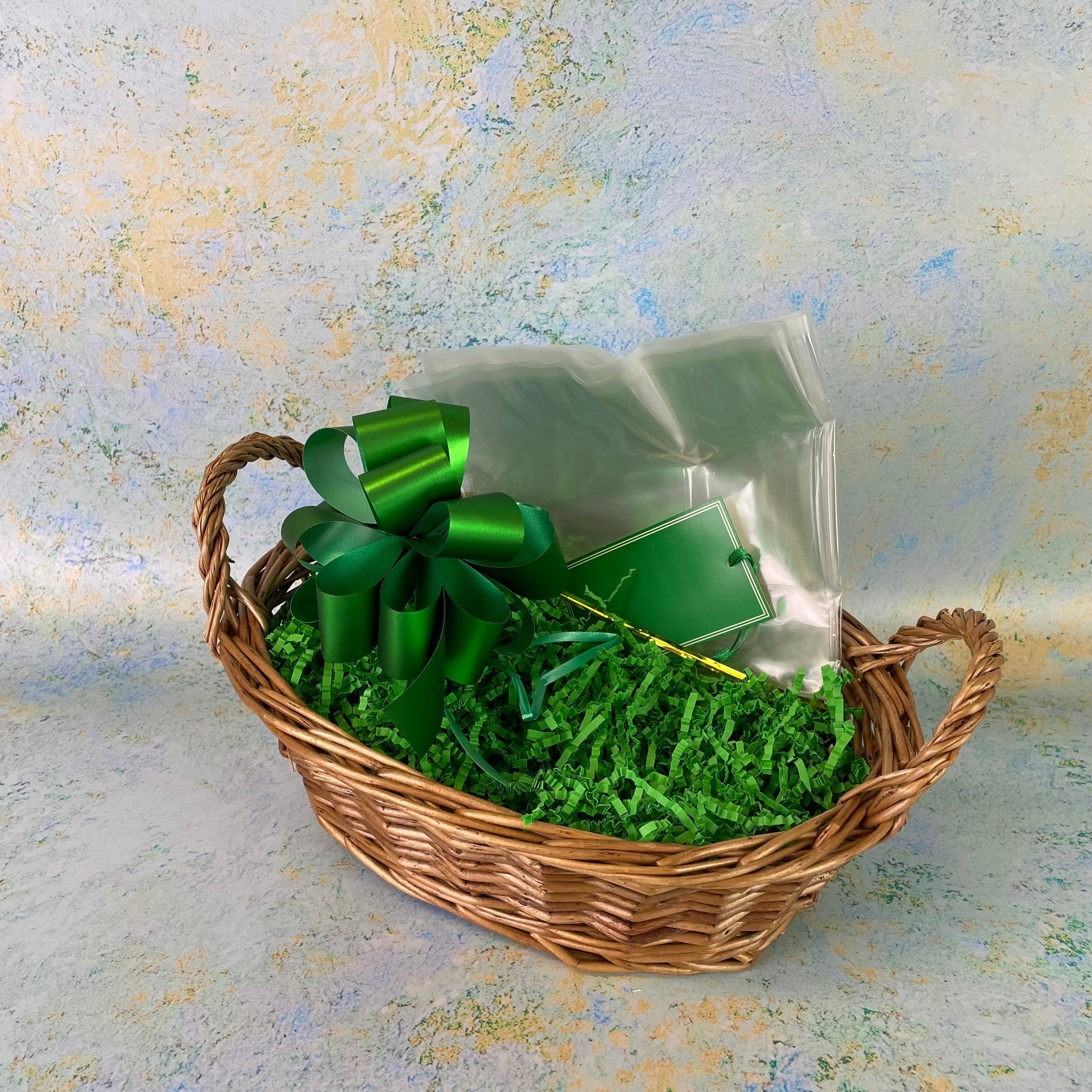 Green Gift Hamper Kit Oval Basket Etsy UK
