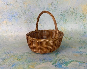 Small Wicker Basket with Handle