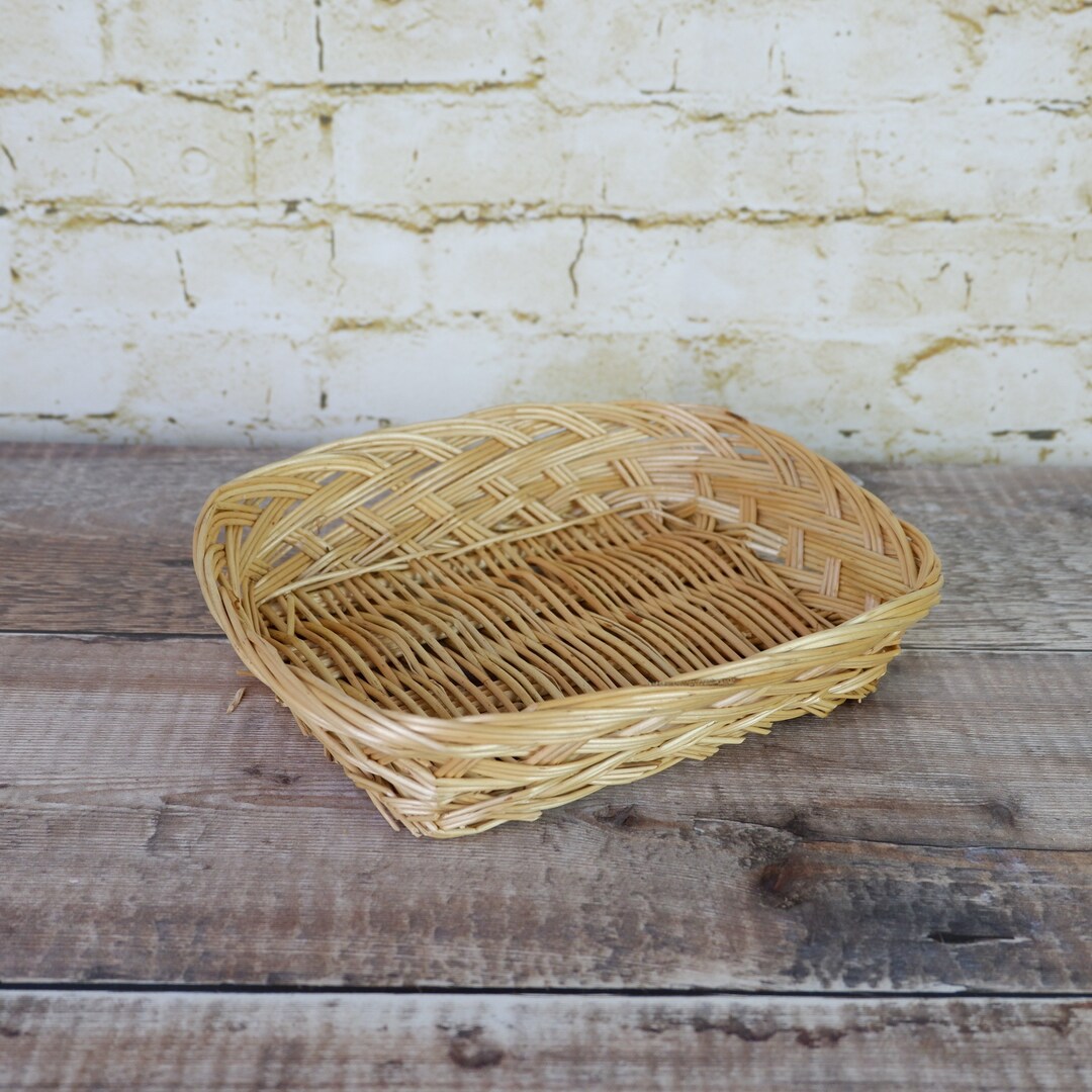 Small Bamboo Gift Basket Tray Etsy