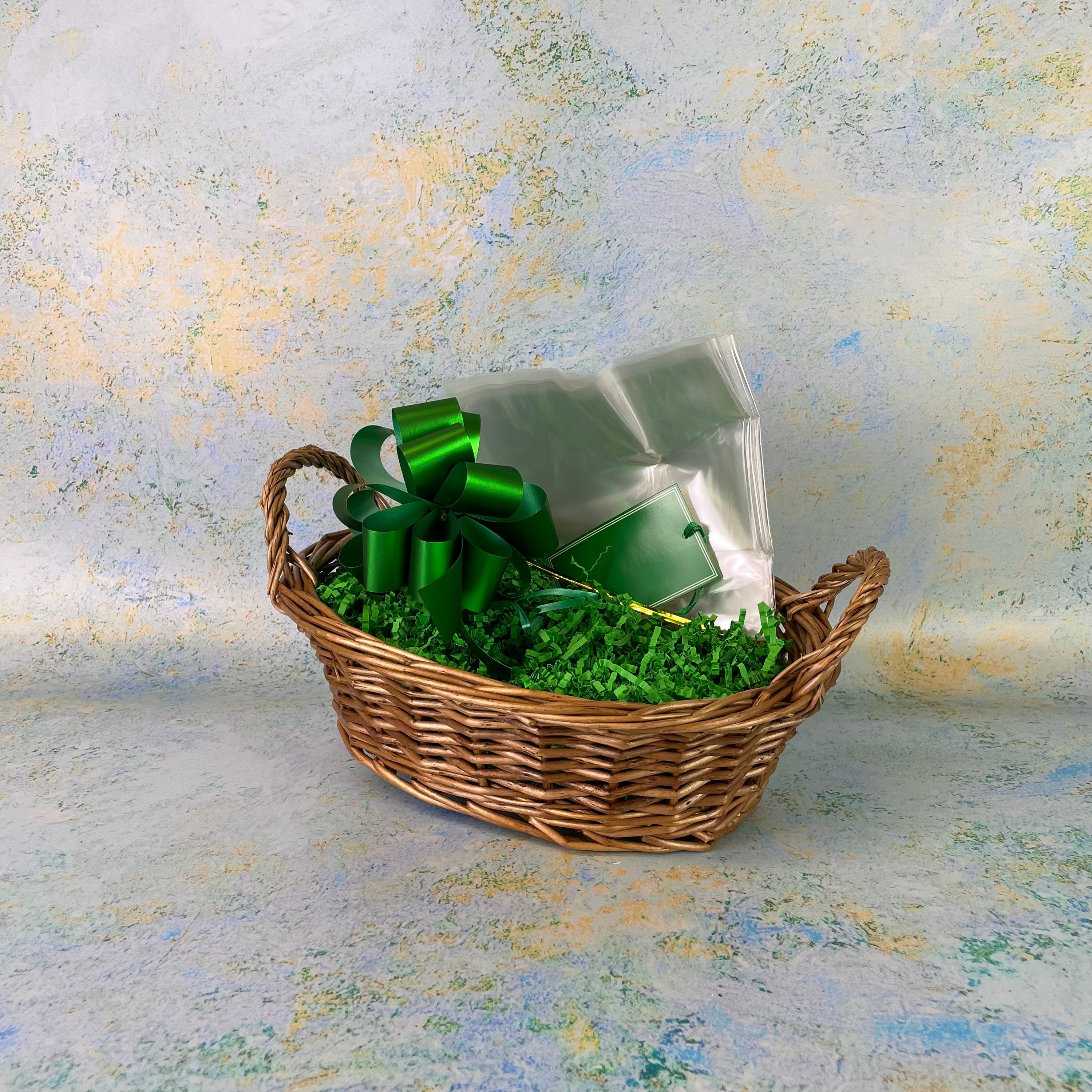 Green Gift Hamper Kit Oval Basket Etsy UK