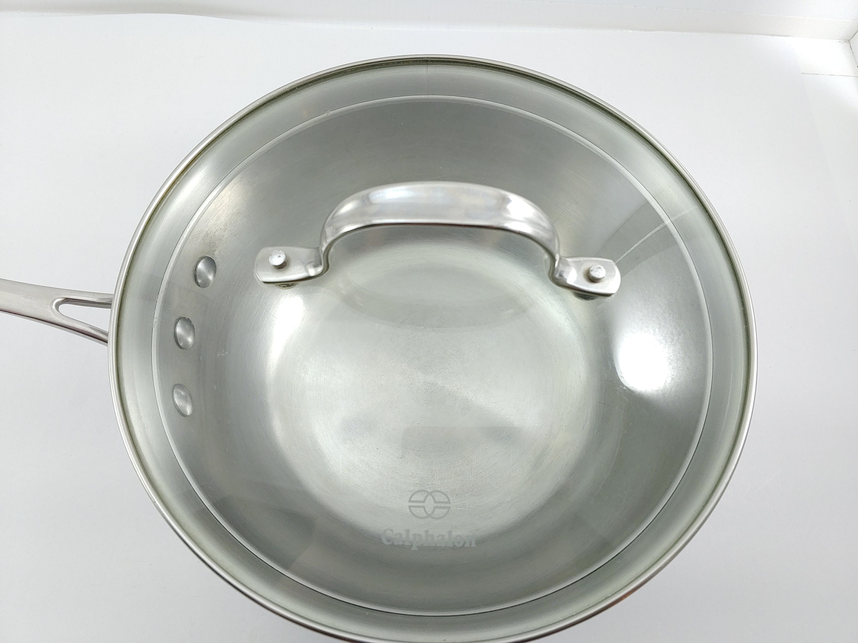 Calphalon 143 Tri-ply Stainless Steel 3qt Chefs Deep Sauce Pan With Glass  Lid Cookware 