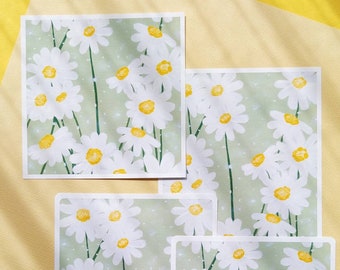 Cute Wall Art - Daisy Art Print - Mini Flower Print - Kawaii Wall Decor