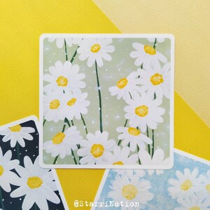 Cute Wall Art - Daisy Art Print - Mini Flower Print - Kawaii Wall Decor image 4