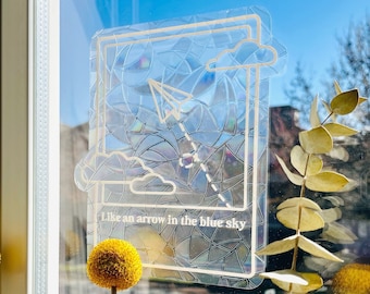 Life Goes On BTS Inspired Suncatcher Sticker - Handmade Rainbow Maker - Window Decal