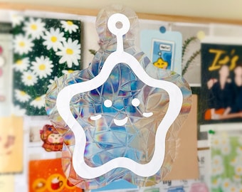 Handmade Star Suncatcher Sticker: Kawaii Rainbow Window Decal