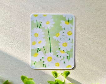 Cute Daisy Sticker - Aesthetic Flower Sticker - Waterproof Vinyl Sticker