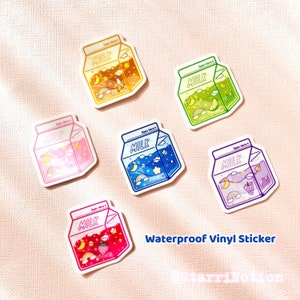 Milk Carton Sticker - Waterproof Vinyl Sticker - Colourful Milk Box Stickers