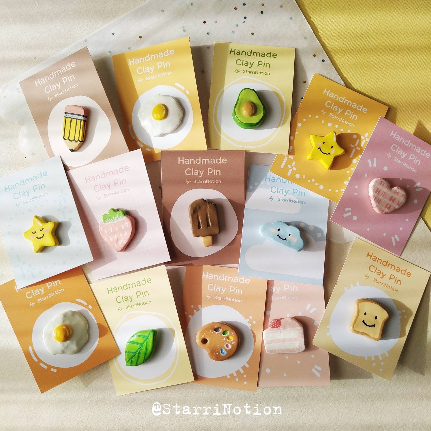 Polymer clay discount pins and brooches