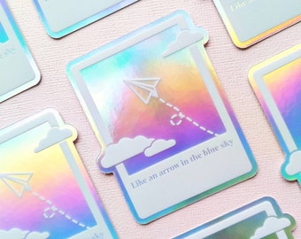Life Goes On Holographic Sticker: Waterproof Vinyl Decal