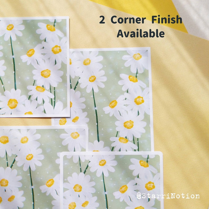 Cute Wall Art - Daisy Art Print - Mini Flower Print - Kawaii Wall Decor image 3